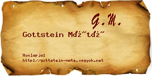 Gottstein Máté névjegykártya